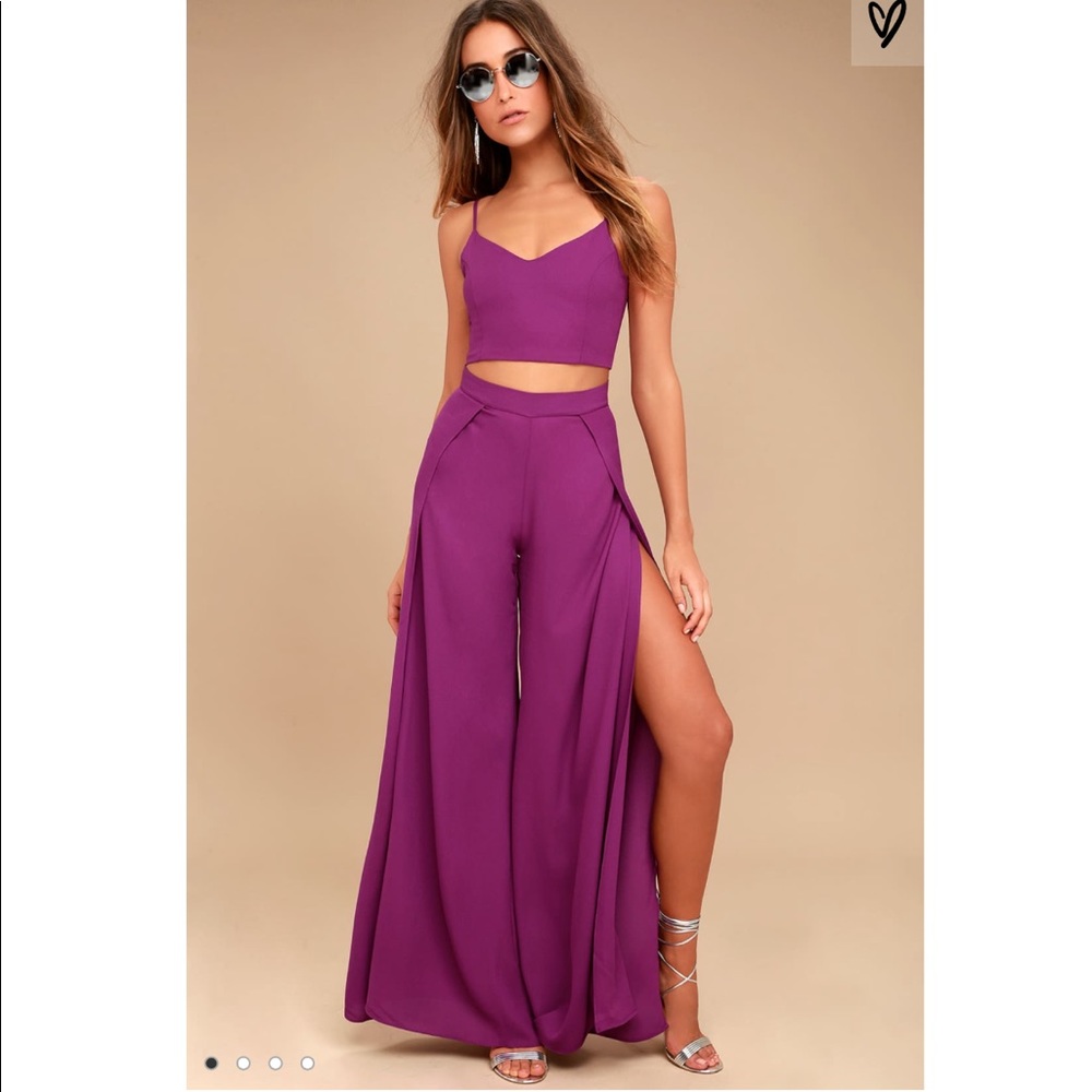 Lulus two piece Magenta Jumpsuit